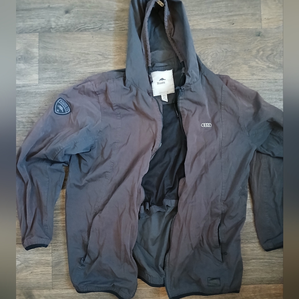 Custom Roots73 Audi Gray Rain Jacket. - Picture 9 of 16